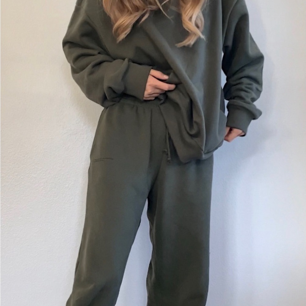 Pangaia Rosemary Green Hoodie Sweatset
